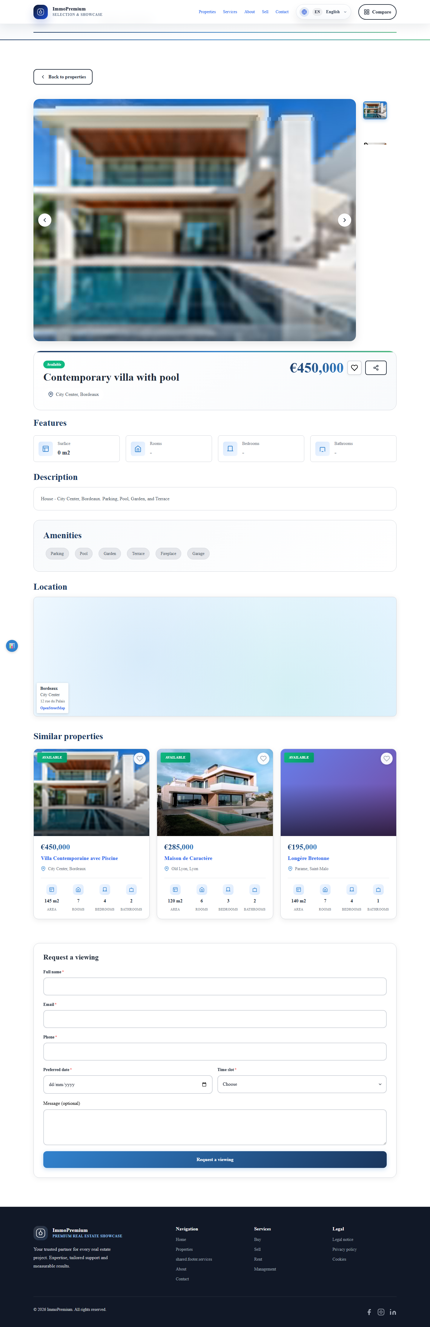 Premium Real Estate Platform - Property detail