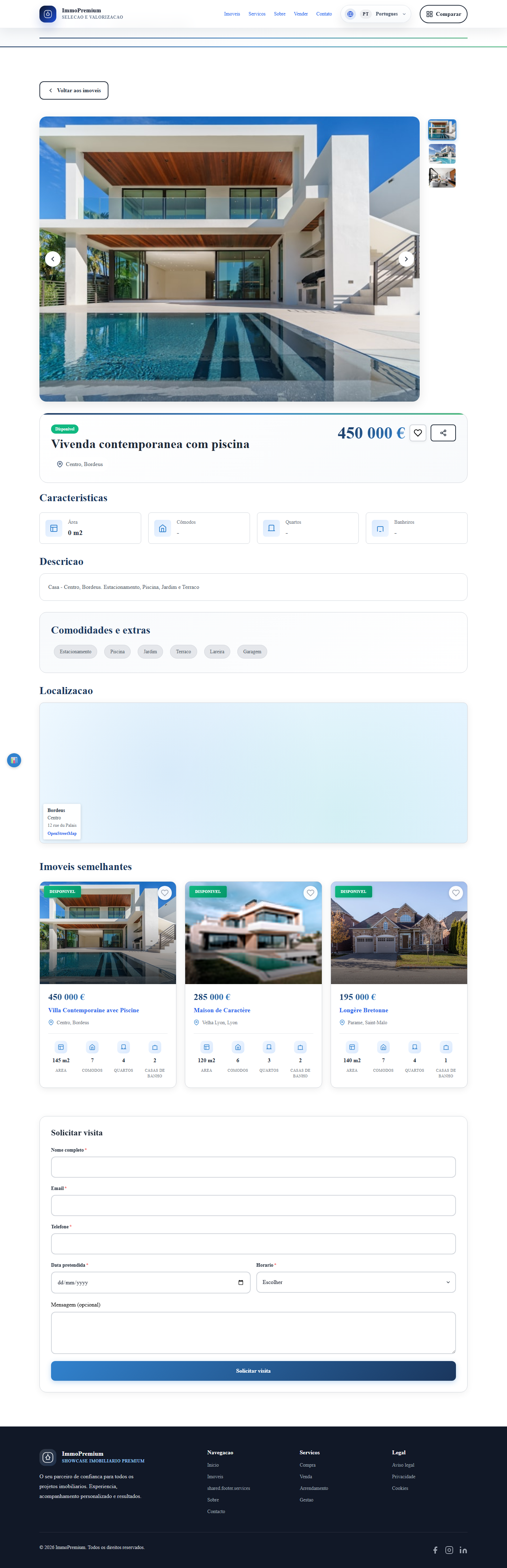Premium Real Estate Platform - Detalhe do imovel
